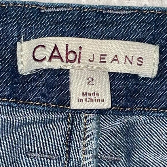 CAbi Jeans Straight Leg Blue Jeans Size 2 - Picture 5 of 7